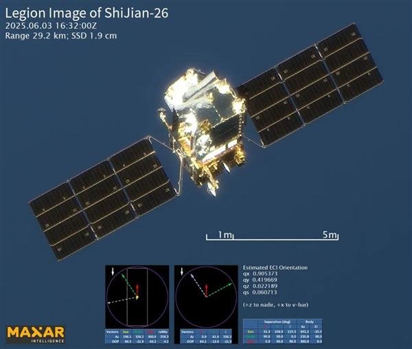配资之家服务 美国商业卫星偷拍中国实践26号卫星：惊人分辨率1.9厘米！
