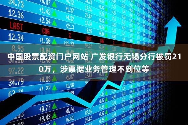 中国股票配资门户网站 广发银行无锡分行被罚210万，涉票据业务管理不到位等