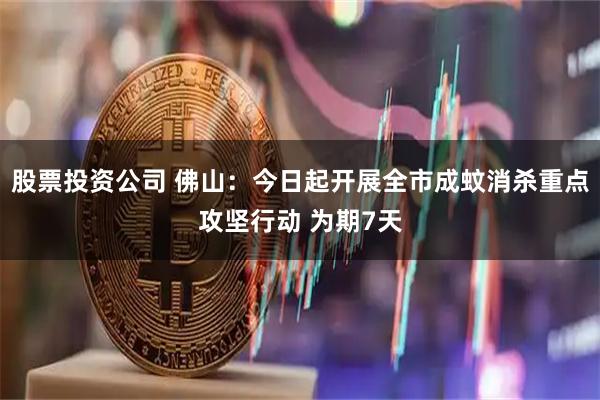 股票投资公司 佛山：今日起开展全市成蚊消杀重点攻坚行动 为期7天